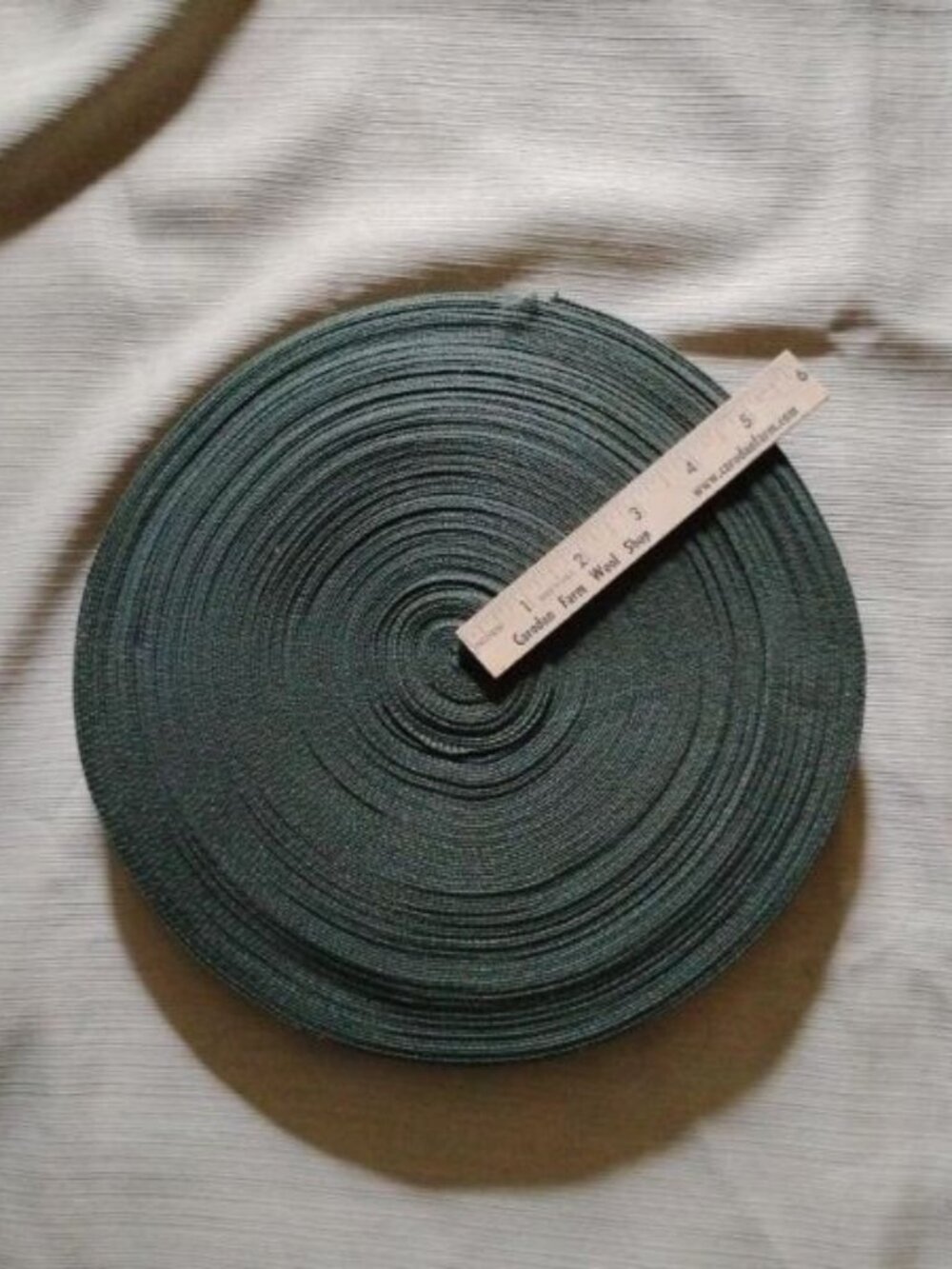 1" green ~ Polypropylene webbing ~ large roll ~ green